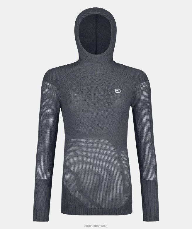 ORTOVOX žene tamno siva mješavina merino thermovent majica s kapuljačom X08441102