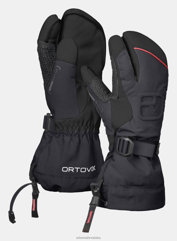 ORTOVOX žene crni gavran merino freeride rukavica s 3 prsta X08441138