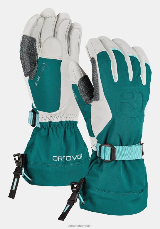 ORTOVOX žene pacifičko zelena merino freeride rukavica X08441118